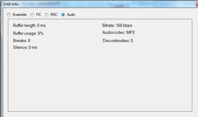 DAB info: audio