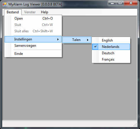MyAlarm log Viewer main